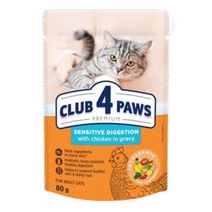 CLUB 4 PAWS SENSITIVE DIGESTION CHICKEN IN GRAVY 80G 2252