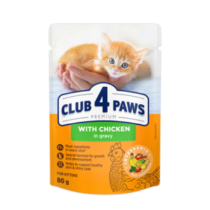 CLUB 4 PAWS KITTEN WITH CHICKEN IN GRAVY 80G 2250